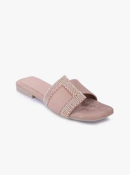 Women Embellished Open Toe Flats - Image 5