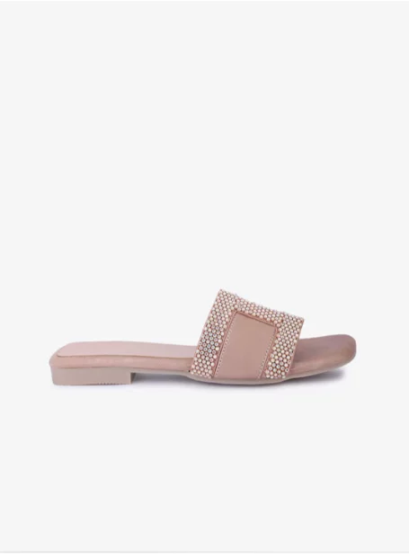 Women Embellished Open Toe Flats - Image 3