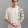 Tribal Printed Oversized Cotton T-shirt