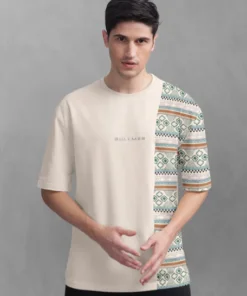 Tribal Printed Oversized Cotton T-shirt