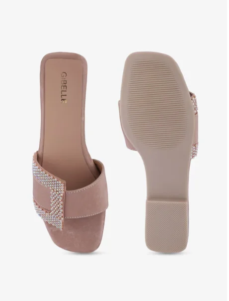 Women Embellished Open Toe Flats - Image 2