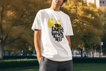 Take Time for Yourself White T-Shirt – Men’s Collection - Image 2