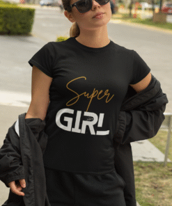 Super Girl Black T-Shirt