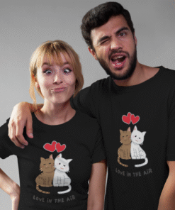 Love in the Air Black T-Shirt – Heartbeat Collection
