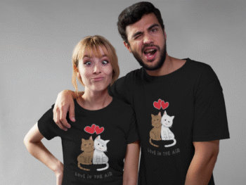 Love in the Air Black T-Shirt – Heartbeat Collection