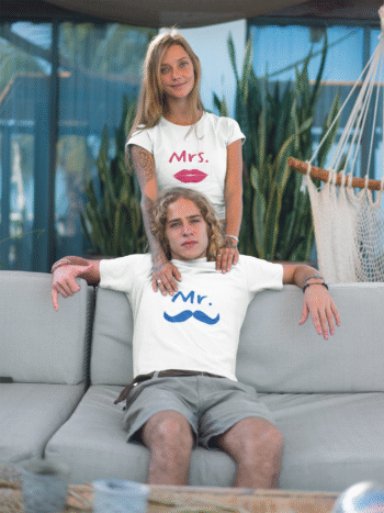 Mr & Mrs White T-Shirt – Heartbeat Collection