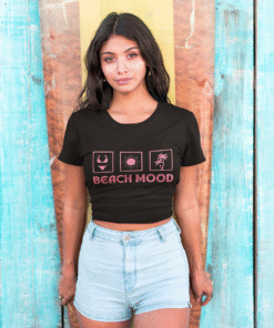 Alternative view of Beach Mood Black T-Shirt