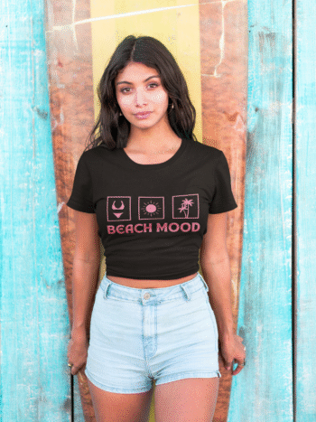 Beach Mood Black T-Shirt - Image 2
