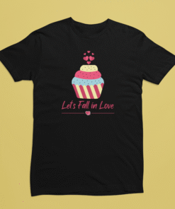 Let’s Fall in Love Black T-Shirt – Heartbeat Collection