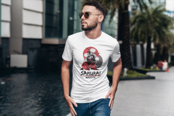 Samurai Warrior White T-Shirt – Men’s Collection - Image 3