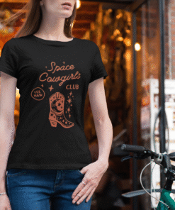 Alternative view of Space Cowgirls Club Black T-Shirt