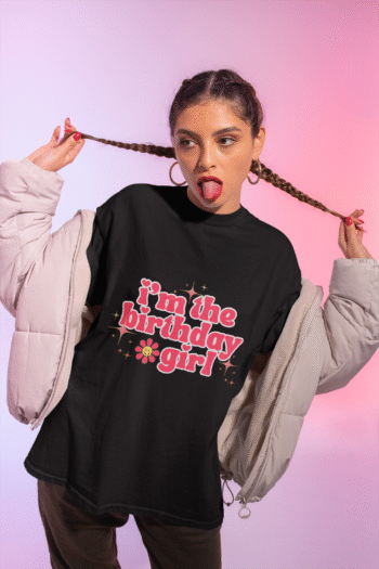 B'day Girl  🎀 – Statement Tee for Bold Celebrations