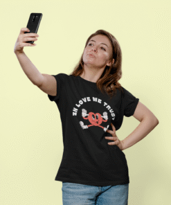 In Love We Trust Black T-Shirt – Heartbeat Collection