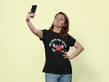 In Love We Trust Black T-Shirt – Heartbeat Collection