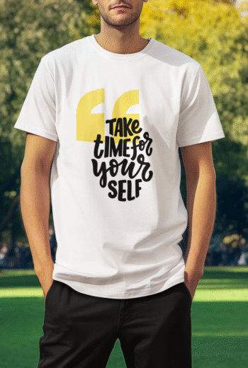 Take Time for Yourself White T-Shirt – Men’s Collection