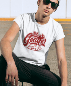 Be Gentle White T-Shirt – Men’s Collection