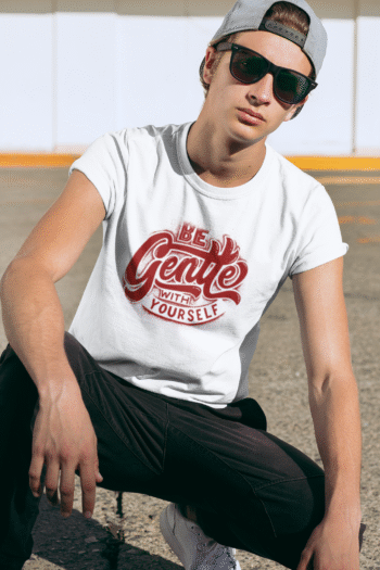 Be Gentle White T-Shirt – Men’s Collection