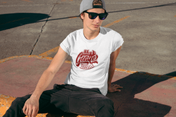 Be Gentle White T-Shirt – Men’s Collection - Image 2