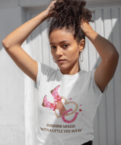 Alternative view of Sunshine Mixed with a Little Yee Haw White T-Shirt