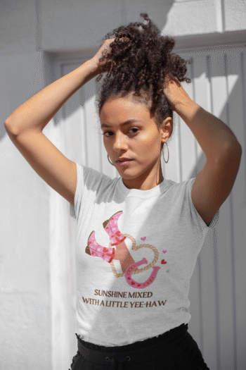 Sunshine Mixed with a Little Yee Haw White T-Shirt - Image 2
