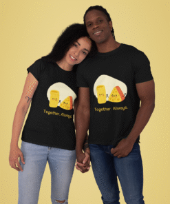 Together Always Black T-Shirt – Heartbeat Collection