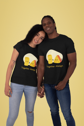 Together Always Black T-Shirt – Heartbeat Collection