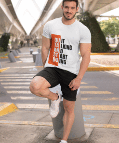 Alternative view of Quit Talking White T-Shirt – Men’s Collection