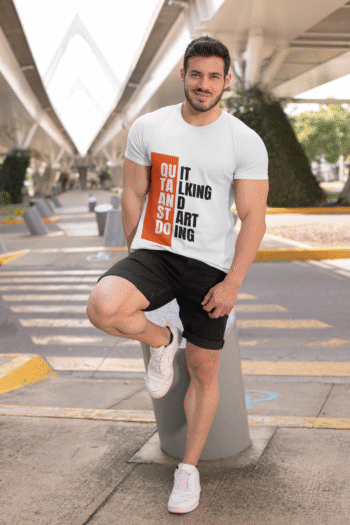 Quit Talking White T-Shirt – Men’s Collection - Image 2