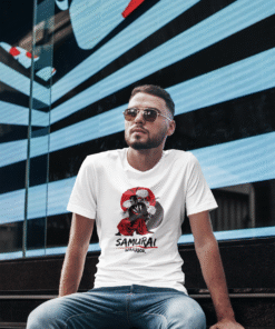 Alternative view of Samurai Warrior White T-Shirt – Men’s Collection