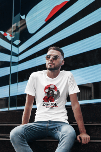 Samurai Warrior White T-Shirt – Men’s Collection - Image 2