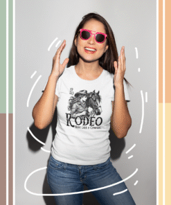 Alternative view of Rodeo Ride Like a Cowgirl White T-Shirt