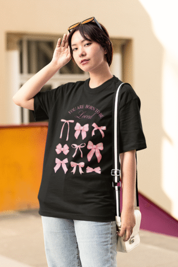 Born to Be Loved Black T-Shirt - Image 2