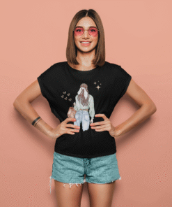 Back View Beauty Black T-Shirt