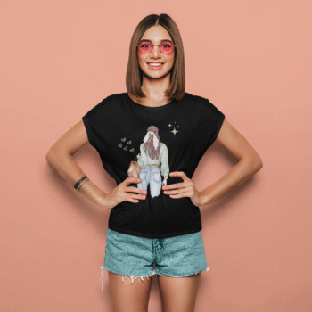 Back View Beauty Black T-Shirt