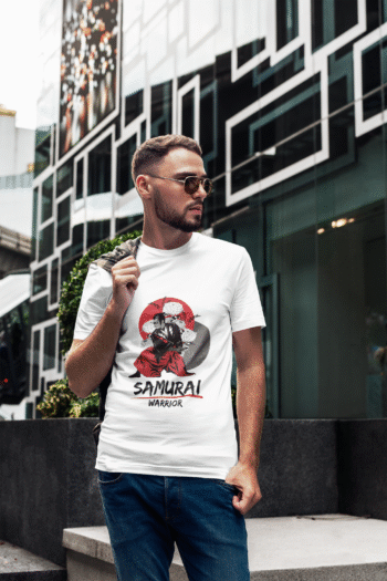 Samurai Warrior White T-Shirt – Men’s Collection - Image 4