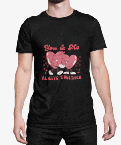Alternative view of You & Me Always Together Black T-Shirt – Heartbeat Collection