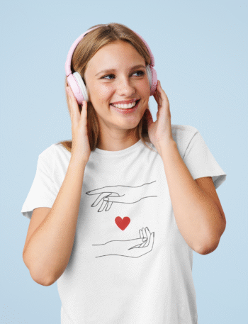 Reach for Love White T-Shirt – Heartbeat Collection
