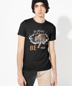 Be Brave Be Free Black T-Shirt – Men’s Collection