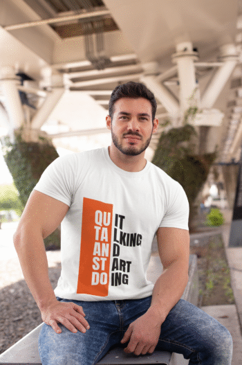 Quit Talking White T-Shirt – Men’s Collection - Image 4