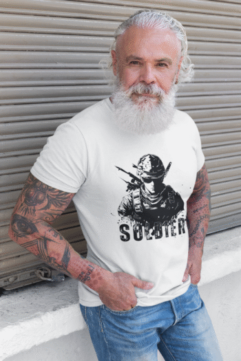 Soldier White T-Shirt – Men’s Collection - Image 2