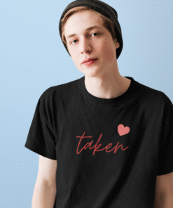 Alternative view of Taken Black T-Shirt – Heartbeat Collection