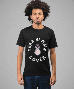 Tera Ni Main Lover Black T-Shirt – Heartbeat Collection
