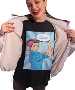 Alternative view of Everyday Is a Woman's Day Black T-Shirt