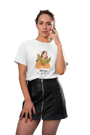 Flower Girl White T-Shirt