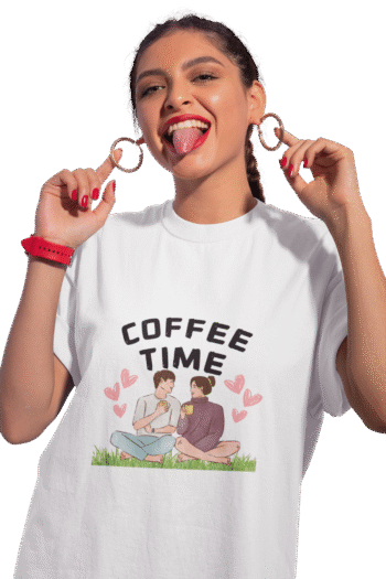 Coffee Time White T-Shirt – Heartbeat Collection