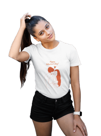 Happy Valentine’s Day White T-Shirt – Heartbeat Collection - Image 2