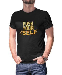 Push Yourself Black T-Shirt – Men’s Collection