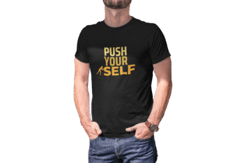 Push Yourself Black T-Shirt – Men’s Collection