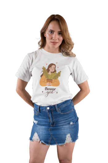 Flower Girl White T-Shirt - Image 2