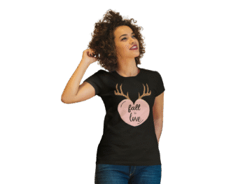 Fall in Love Black T-Shirt – Heartbeat Collection - Image 2